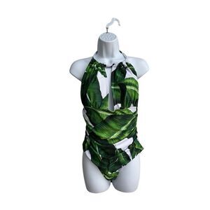 B2Prity Slimming Women’s Palm Leaf One Piece Size XL